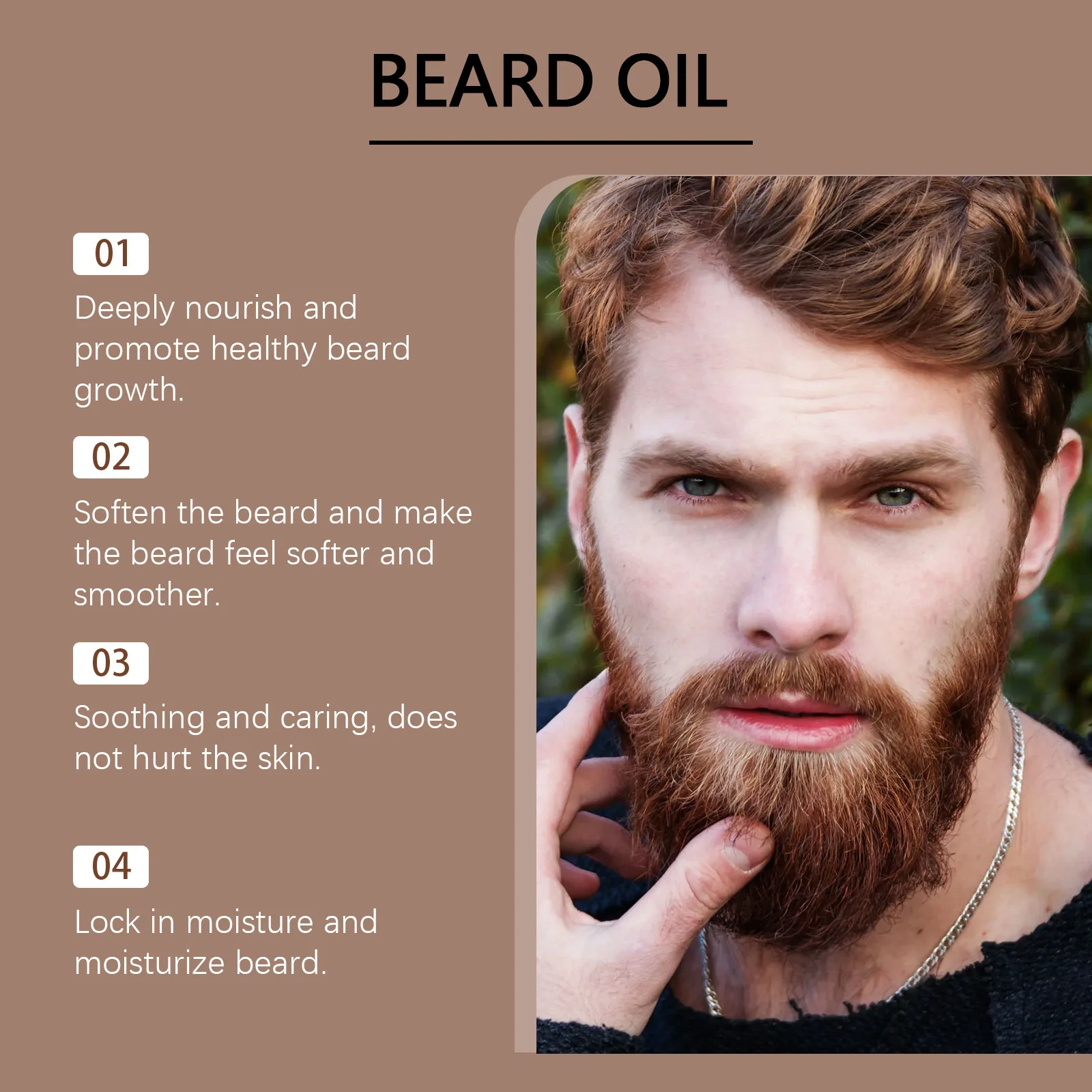 Huile Essentielle Croissance Barbe Homme – Sérum Naturel aux Fines Herbes 30ml