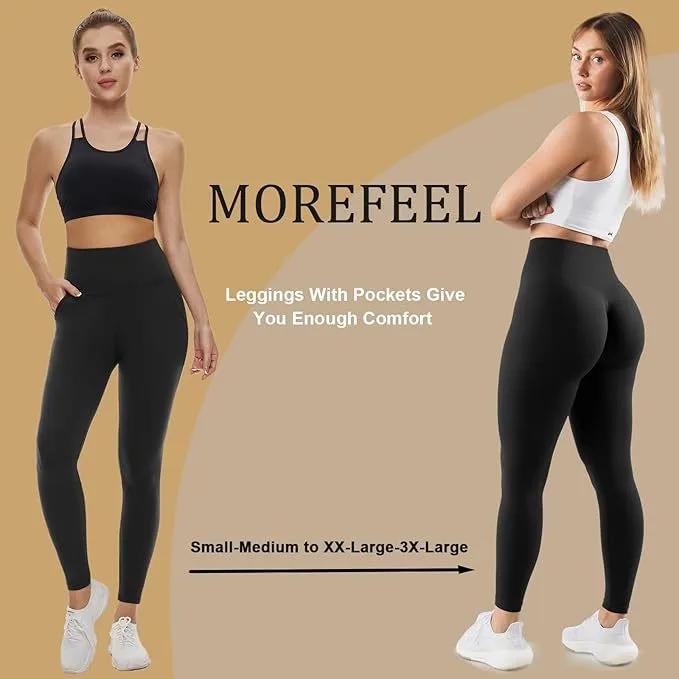 Leggings Femme Taille Haute avec Poches | Yoga & Sport | Extensible 4 Directions