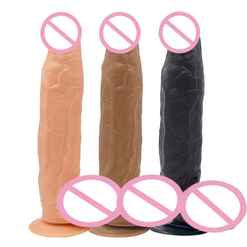 Gode réaliste extra large 30cm avec ventouse – Sextoy silicone mains libres pour femme