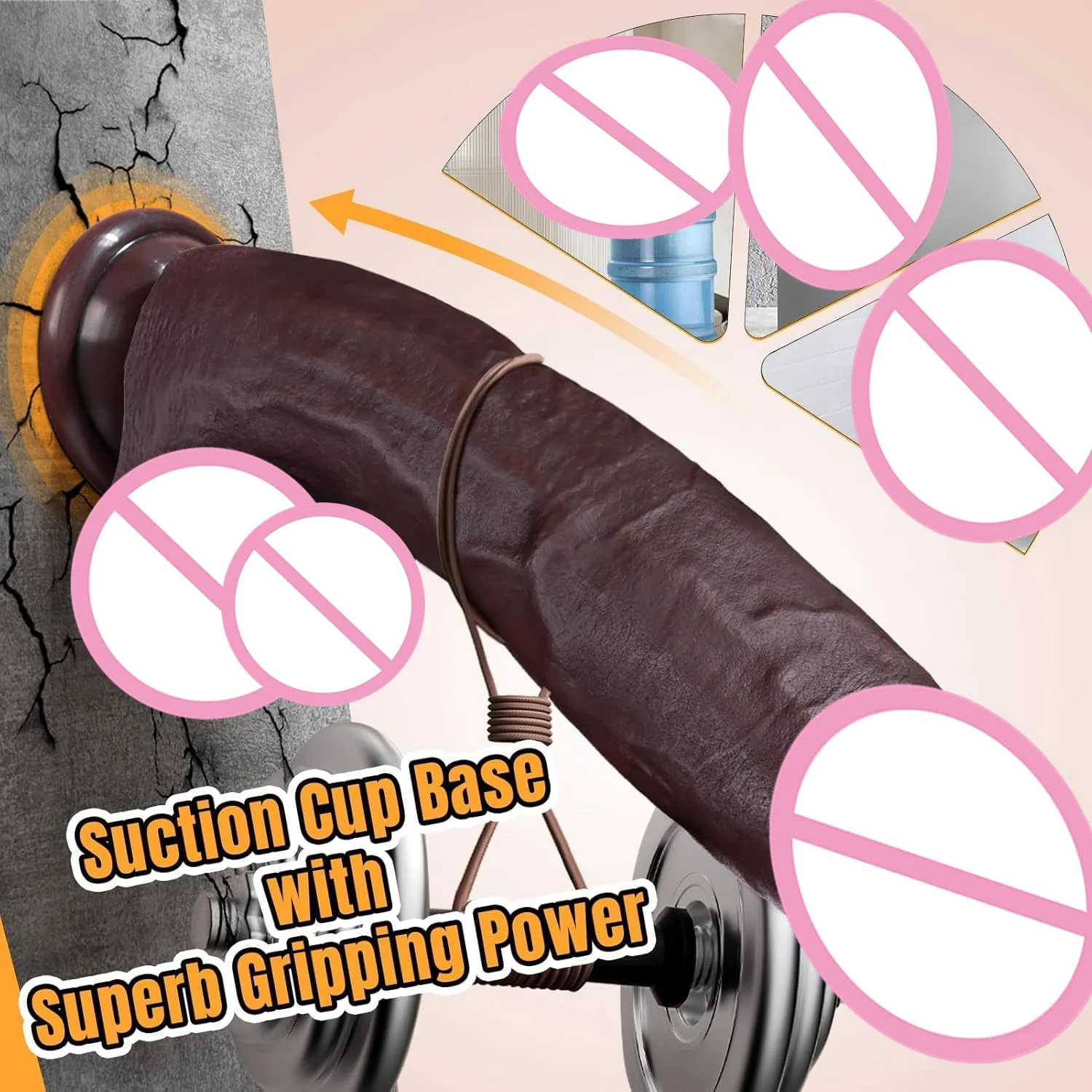 Gode Télescopique Chauffant 10,8" – Vibrateur Réaliste en Silicone avec Ventouse & Fonction Chauffante