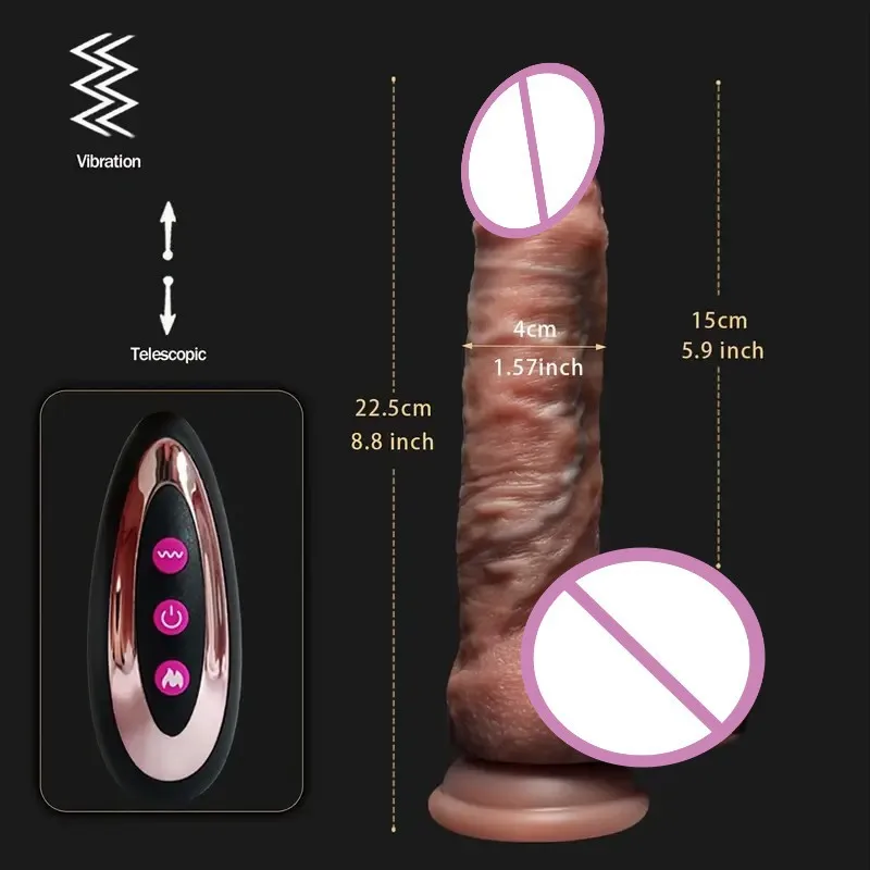Gode réaliste en silicone souple – Vibrant, étanche IP65, effet chair naturelle