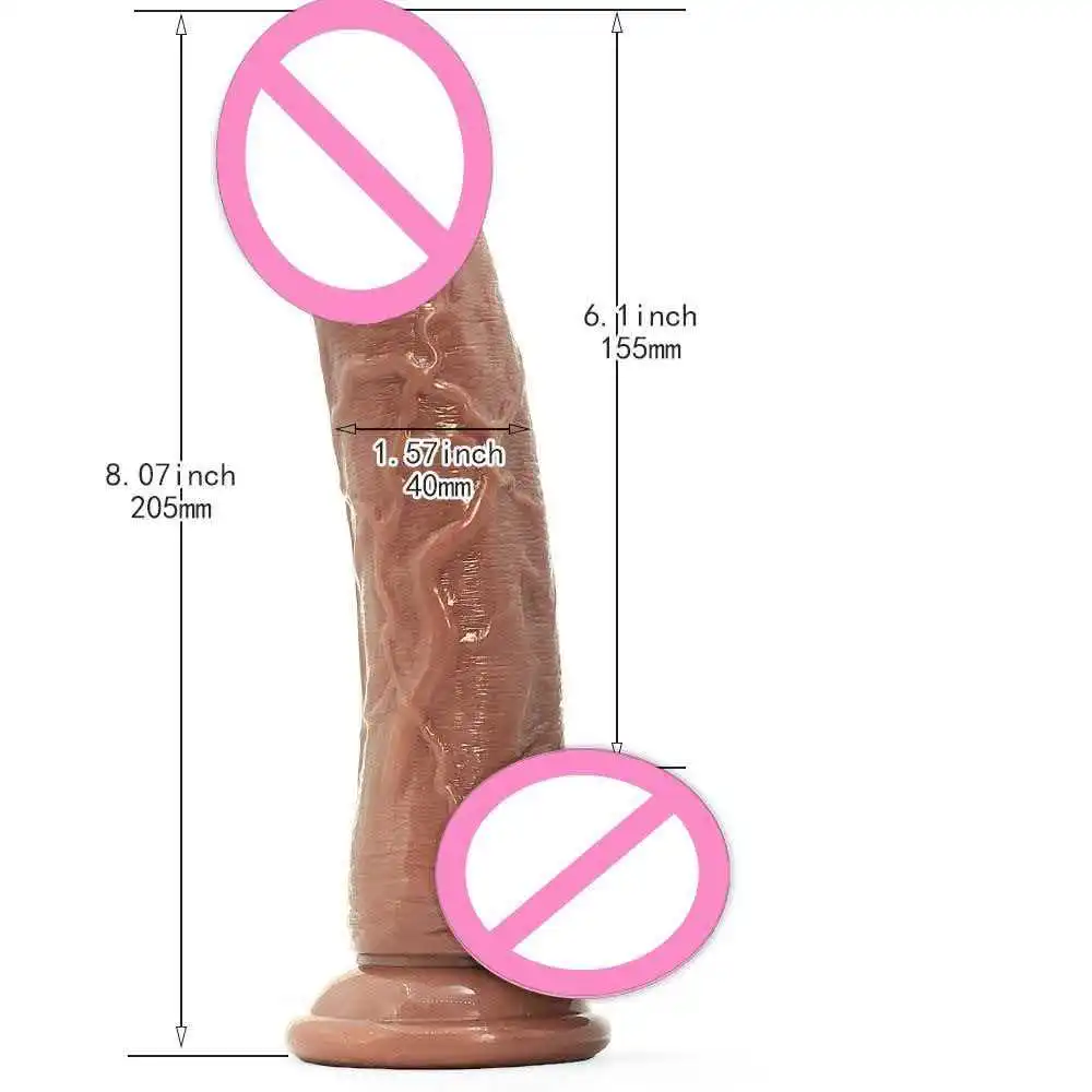 Gode réaliste en silicone souple – Stimulateur point G avec ventouse puissante | Imperméable IPX6