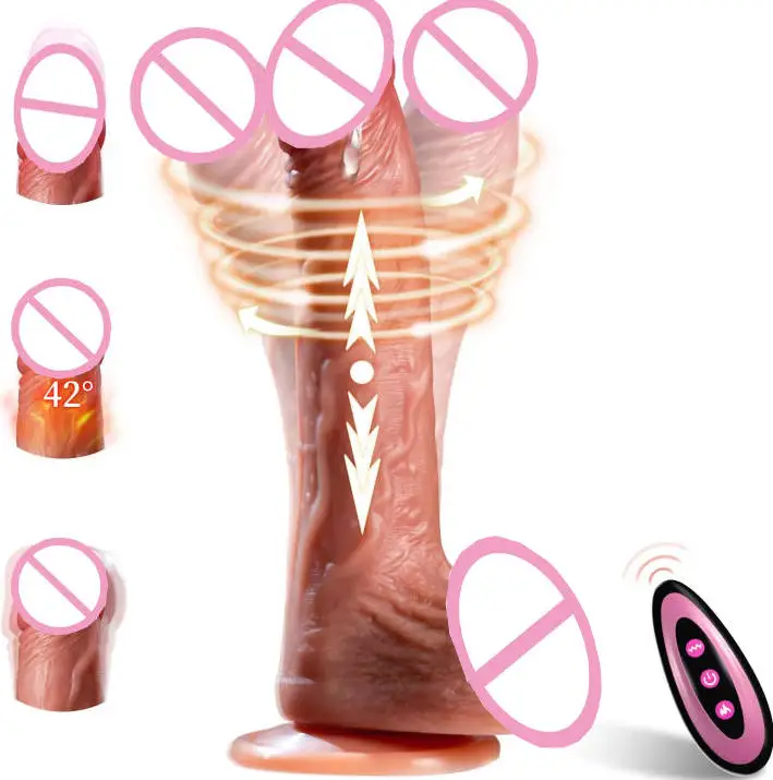 Vibromasseur Dildo Silicone Chauffant Télécommande – Stimulation Anale & Vaginale IPX6
