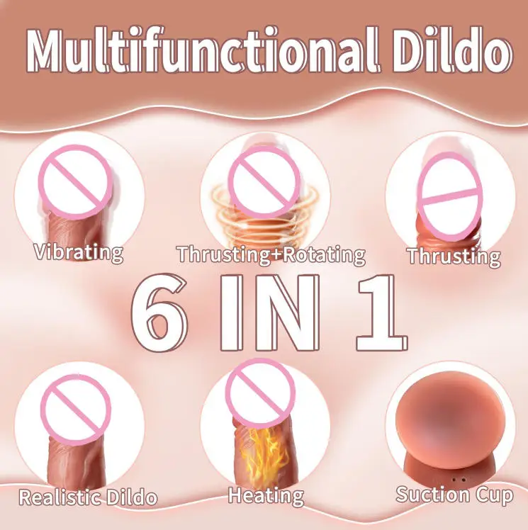 Vibromasseur Dildo Silicone Chauffant Télécommande – Stimulation Anale & Vaginale IPX6