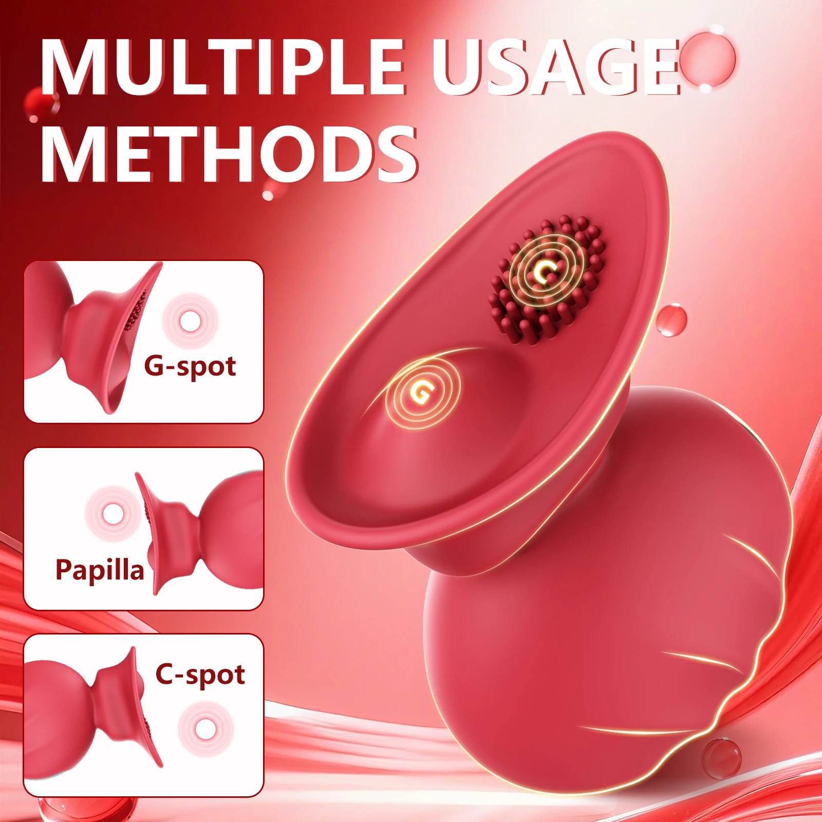 Vibromasseur Clitoridien Rechargeable USB – 10 Modes, 100% Étanche, Sensation Réelle