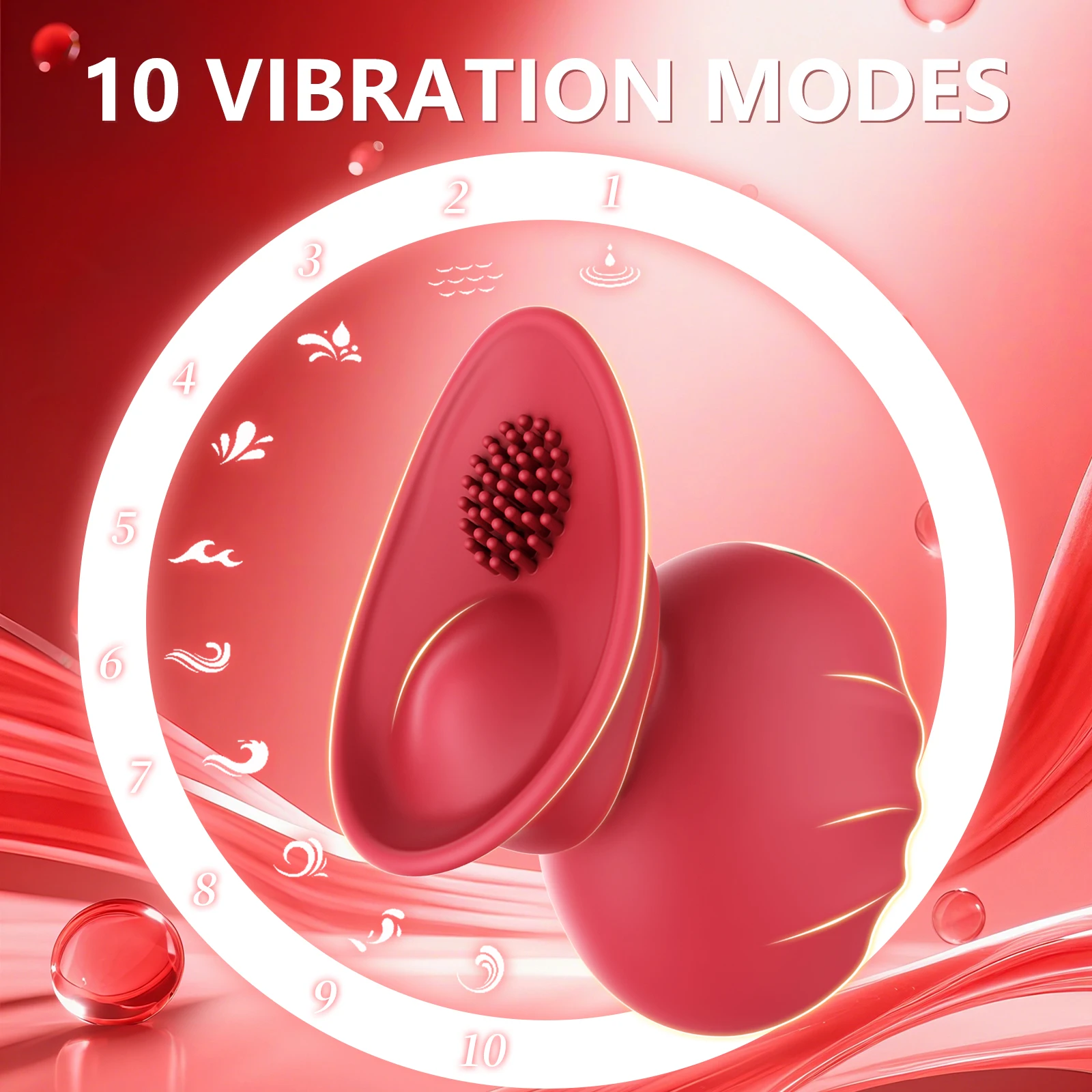 Vibromasseur Clitoridien Rechargeable USB – 10 Modes, 100% Étanche, Sensation Réelle