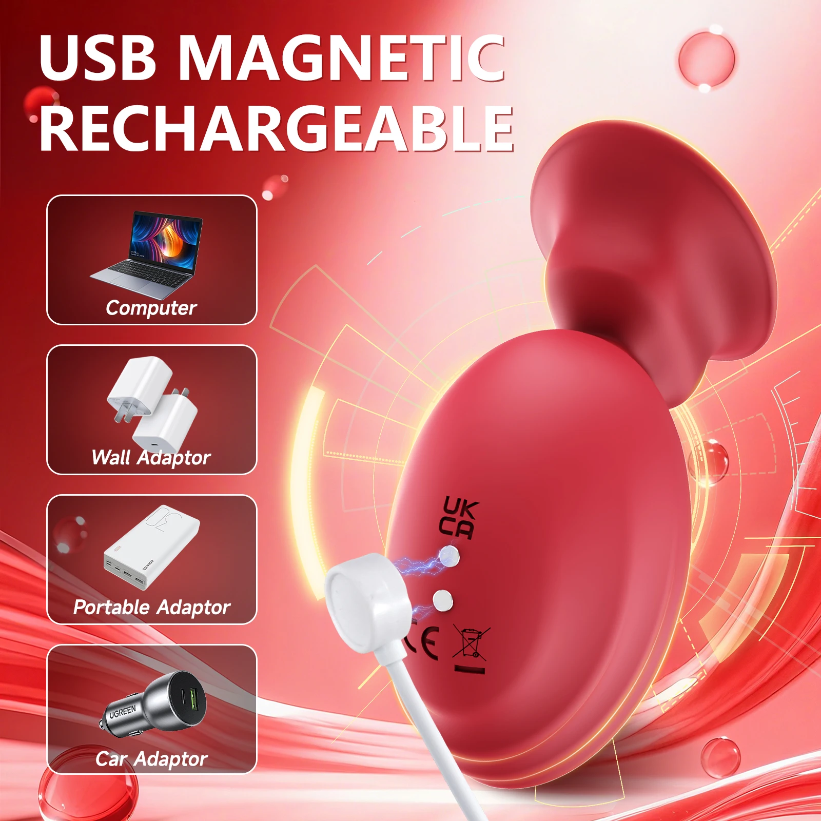 Vibromasseur Clitoridien Rechargeable USB – 10 Modes, 100% Étanche, Sensation Réelle