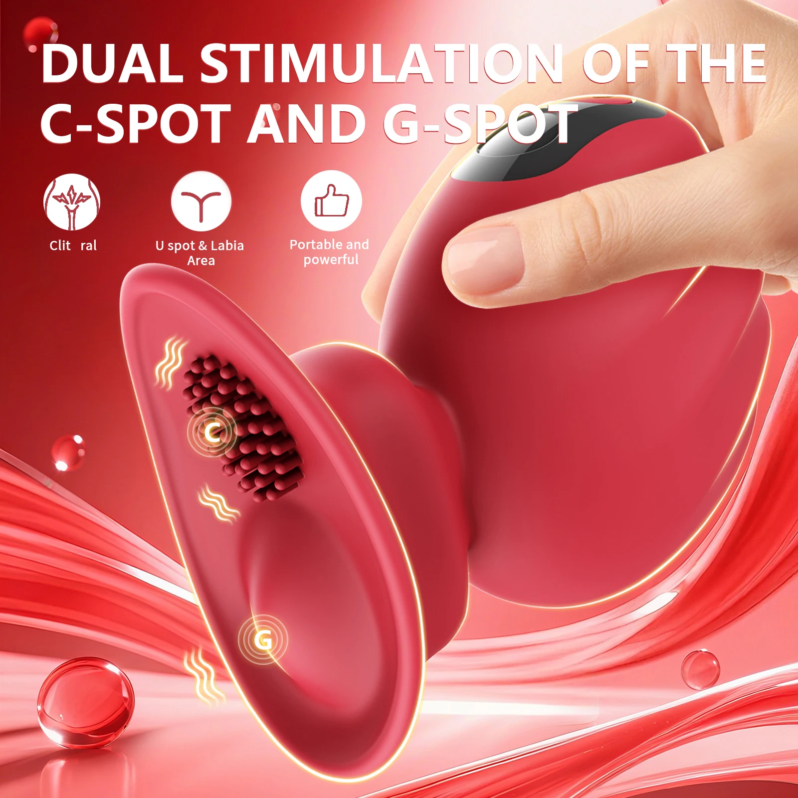 Vibromasseur Clitoridien Rechargeable USB – 10 Modes, 100% Étanche, Sensation Réelle