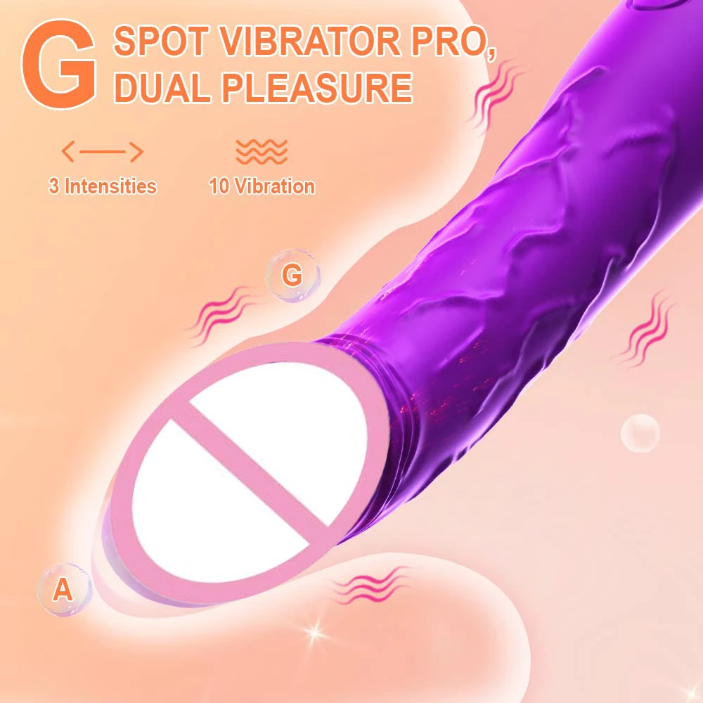 Vibromasseur Réaliste Gelance – Stimulateur Point G & Clitoris, 10 Vitesses, Rechargeable USB