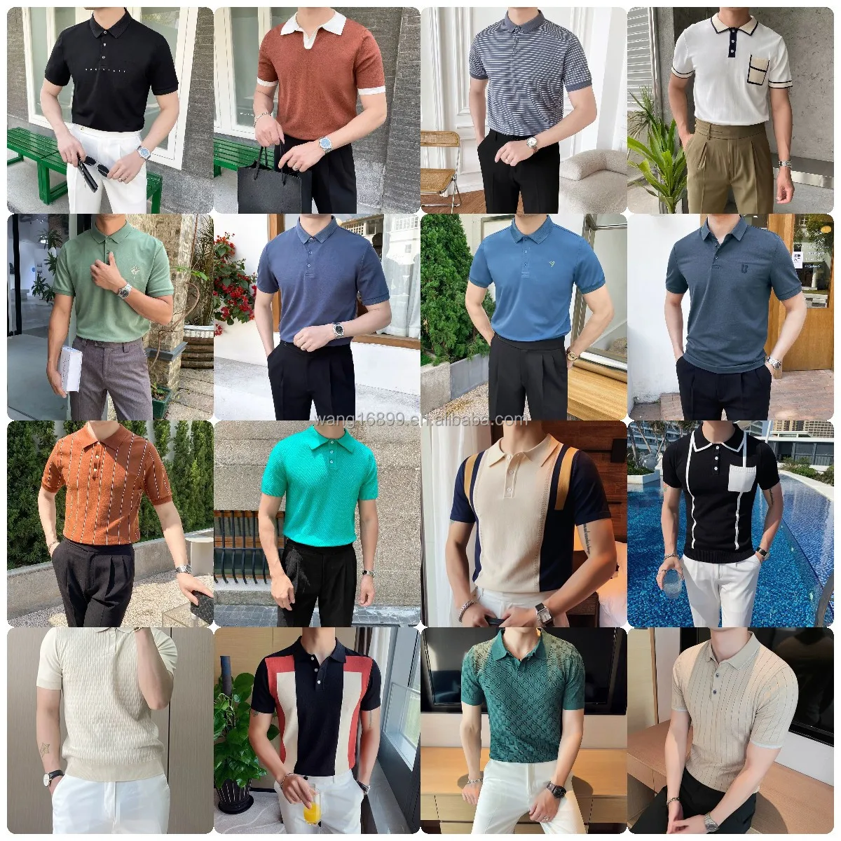 T-shirt Homme Coton 100% Respirant Poche Brodée Smart Casual – Vente en Gros