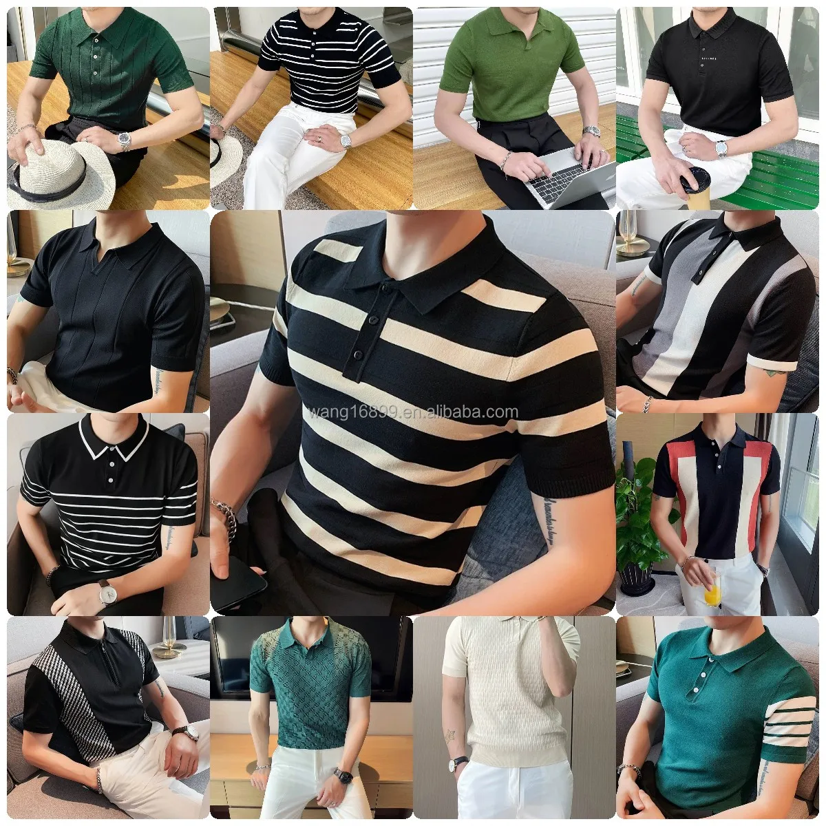 T-shirt Homme Coton 100% Respirant Poche Brodée Smart Casual – Vente en Gros