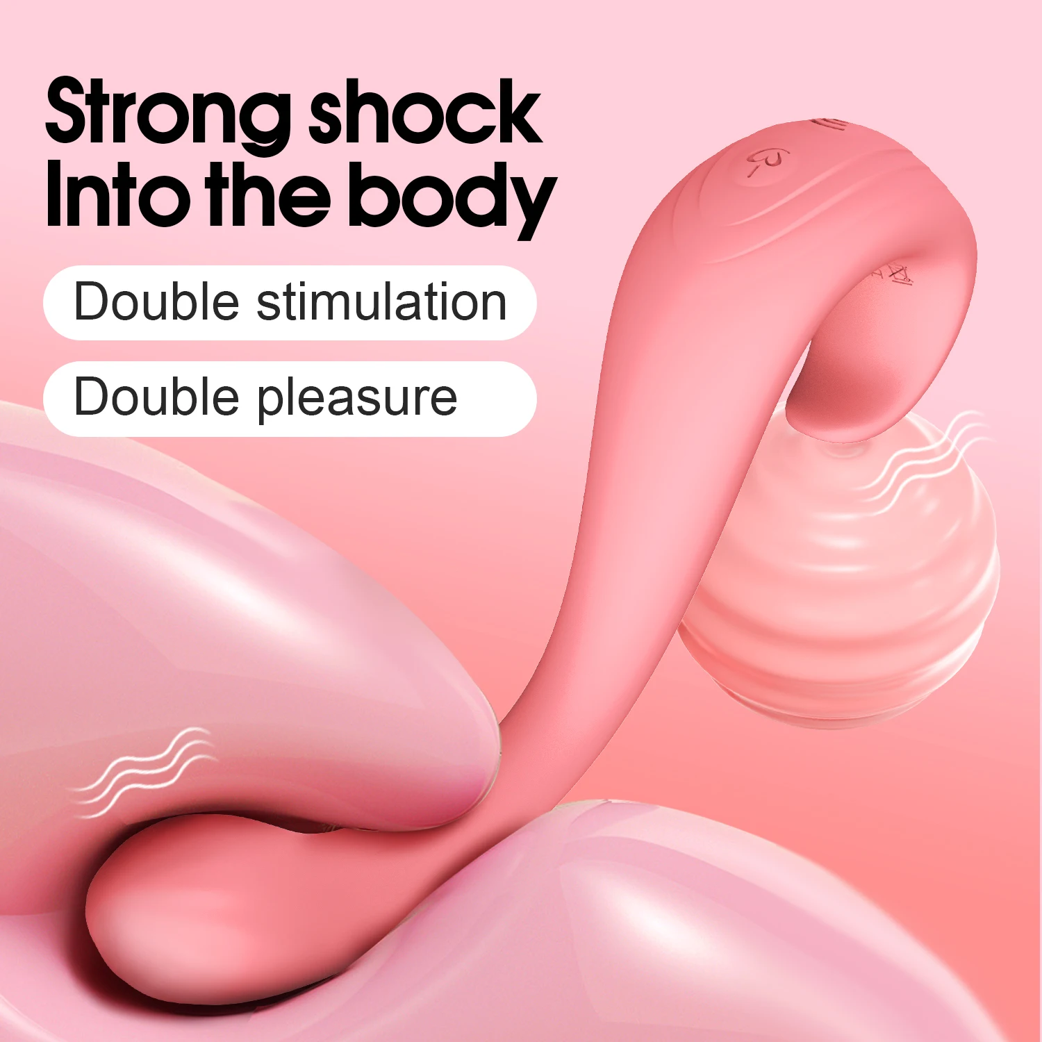 Vibromasseur Clitoridien Double Tête en S – 10 Modes, Silicone, USB, 100% Étanche