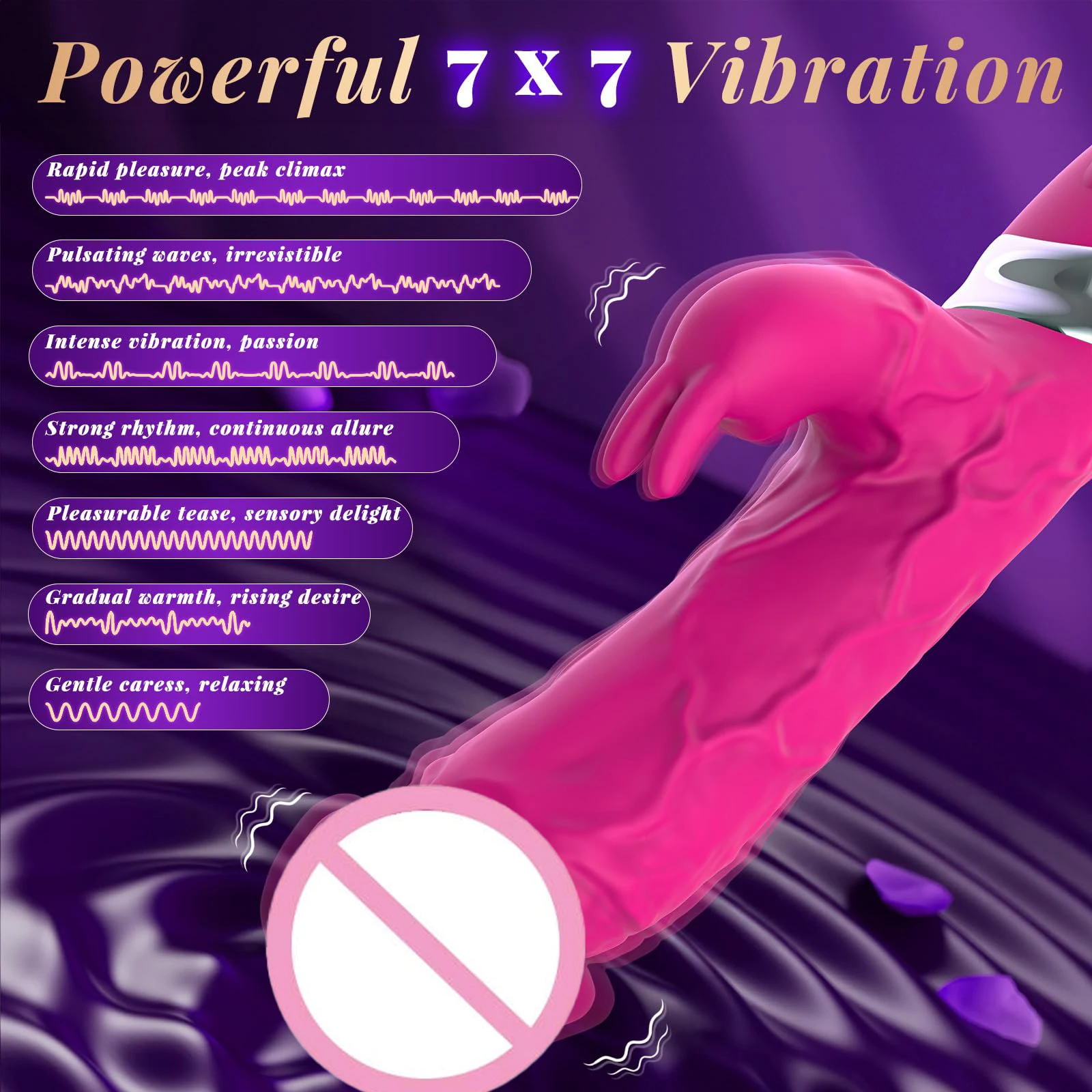 Vibromasseur Lapin Géant Gelance IA 3.0 – 7 Modes, Silicone Flexible, Étanche, Stimulation Clitoris & Point G
