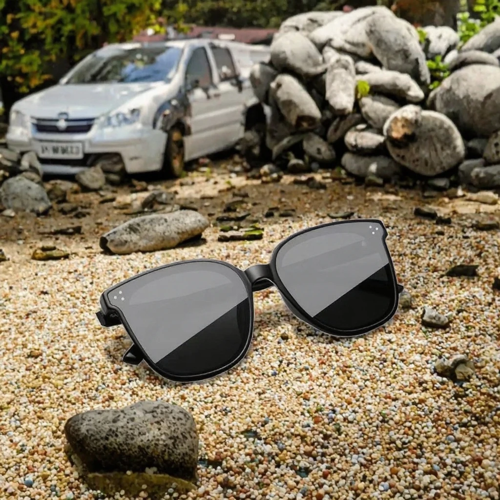 Lunettes de Soleil UV400 Carrées Unisexe – Cadre Riveté PC Luxe