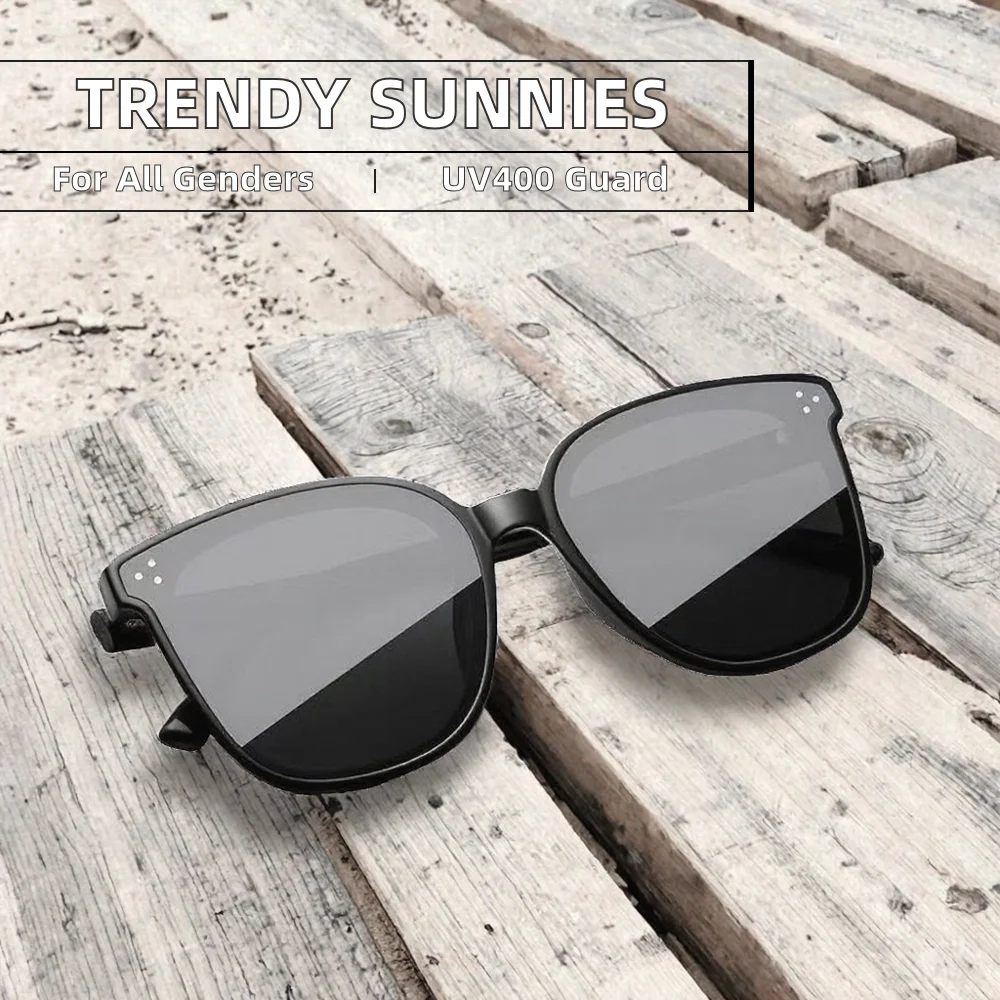 Lunettes de Soleil UV400 Carrées Unisexe – Cadre Riveté PC Luxe