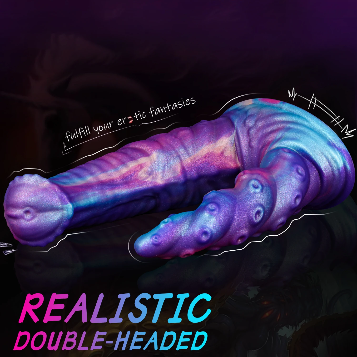 Gode Double Tête Réaliste en Silicone Souple – Vibrant, Étanche 100%, Portable | Gelance