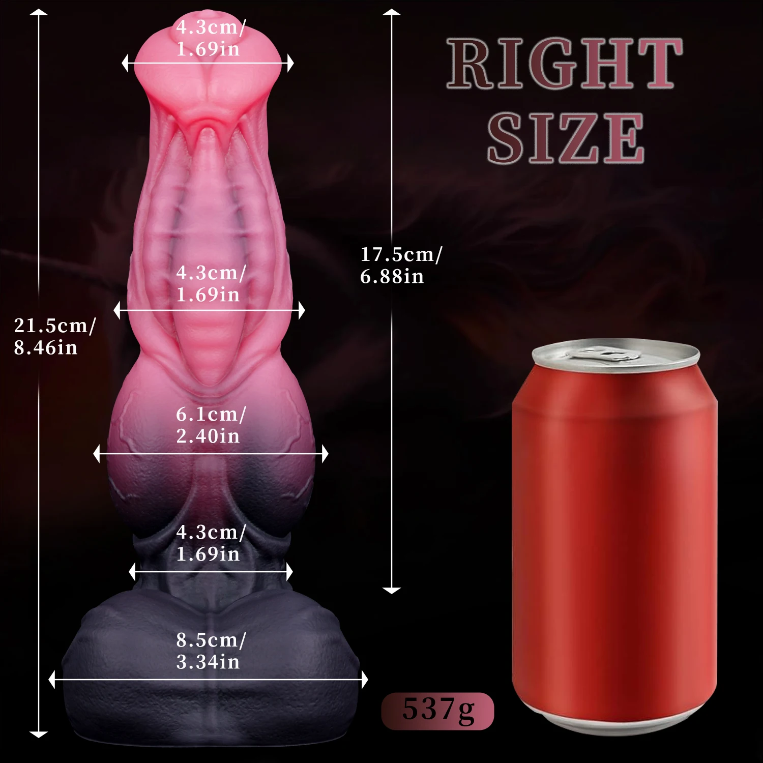 Gode réaliste animal fantastique XXL – Plug anal ventouse silicone liquide waterproof