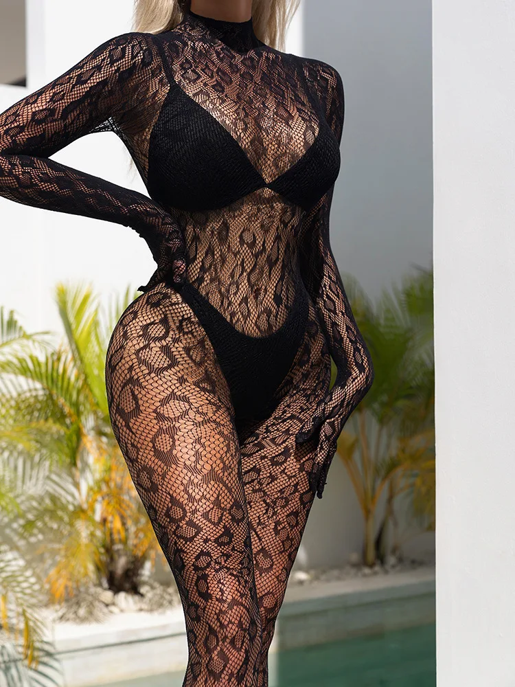 Body Teddy Résille Transparente Sexy – Lingerie Érotique Sans Entrejambe
