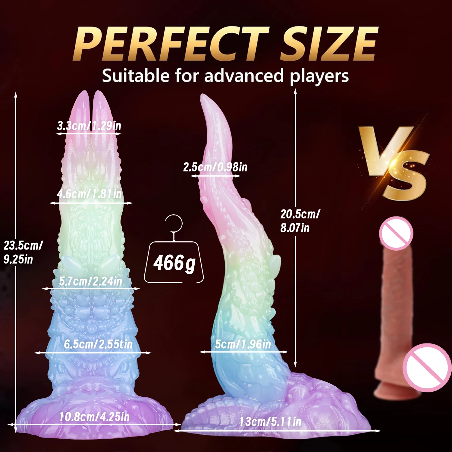 Gode Double Tête Lumineux Extraterrestre en Silicone – Dragon Anal Flexible Adulte