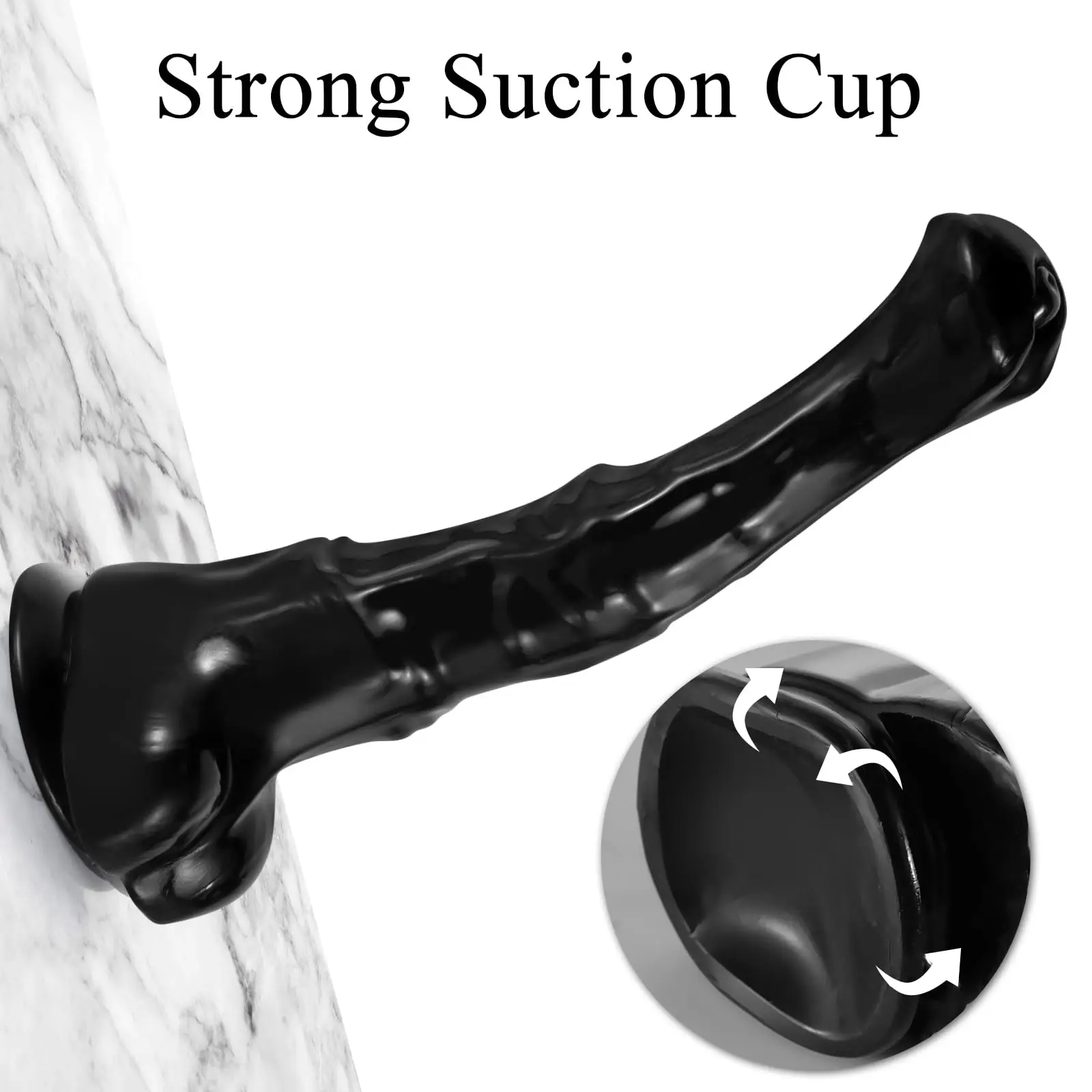 Gode Cheval Réaliste 9,8 Pouces Silicone Souple avec Ventouse – Étanche 100%
