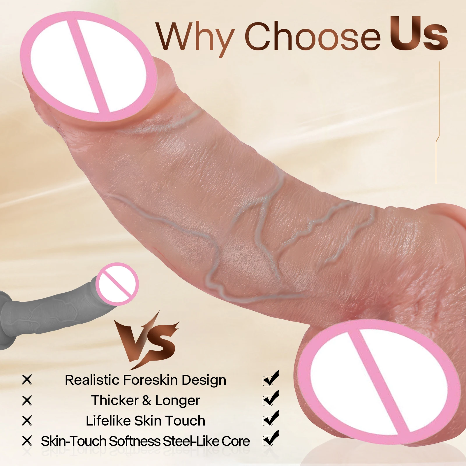 Gode Réaliste Gelances en Silicone Souple avec Ventouse – Flexible, Écologique & 100% Étanche