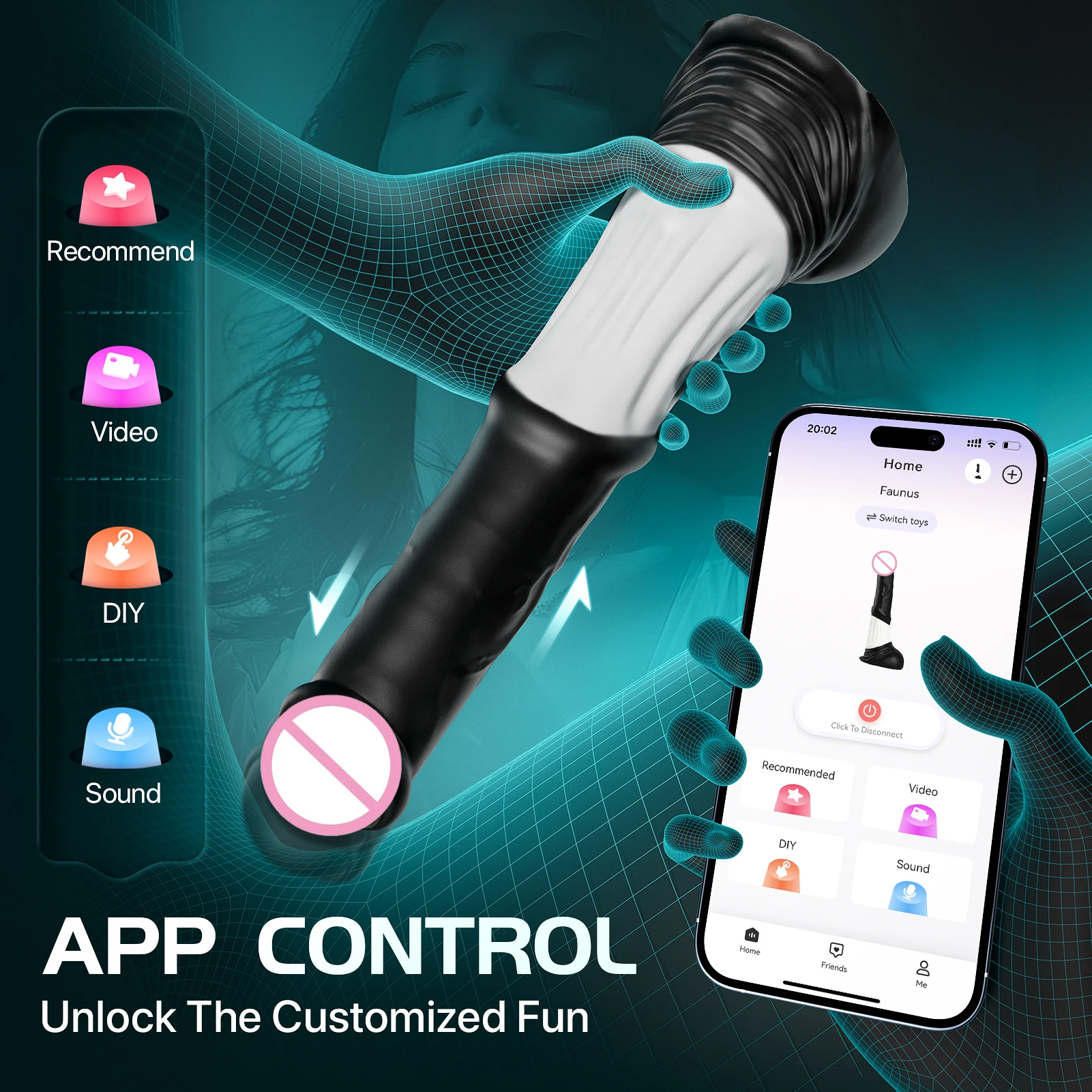 Gode Anal Vibrant Silicone Souple Télécommandé 28cm – 7 Modes de Vibration