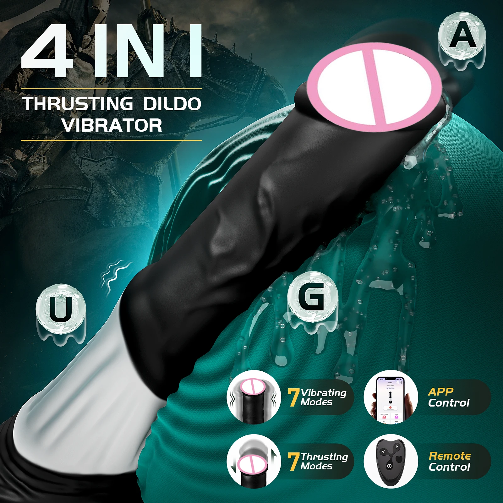 Gode Anal Vibrant Silicone Souple Télécommandé 28cm – 7 Modes de Vibration