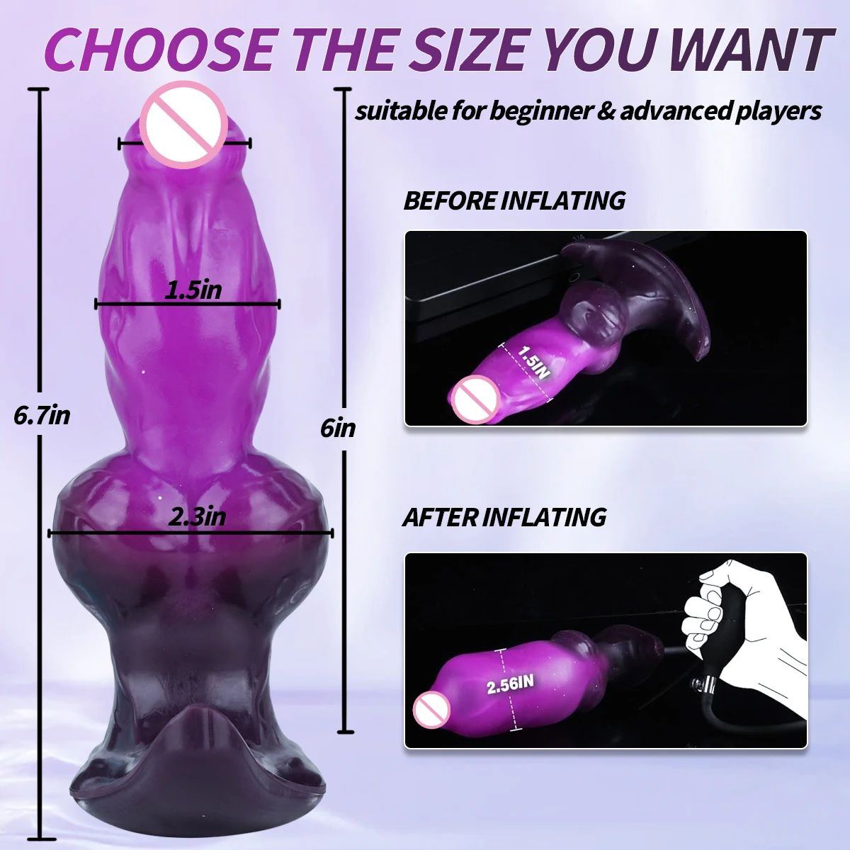 Plug Anal Gonflable Silicone | Billes Rotatives & Charge Magnétique | 17cm