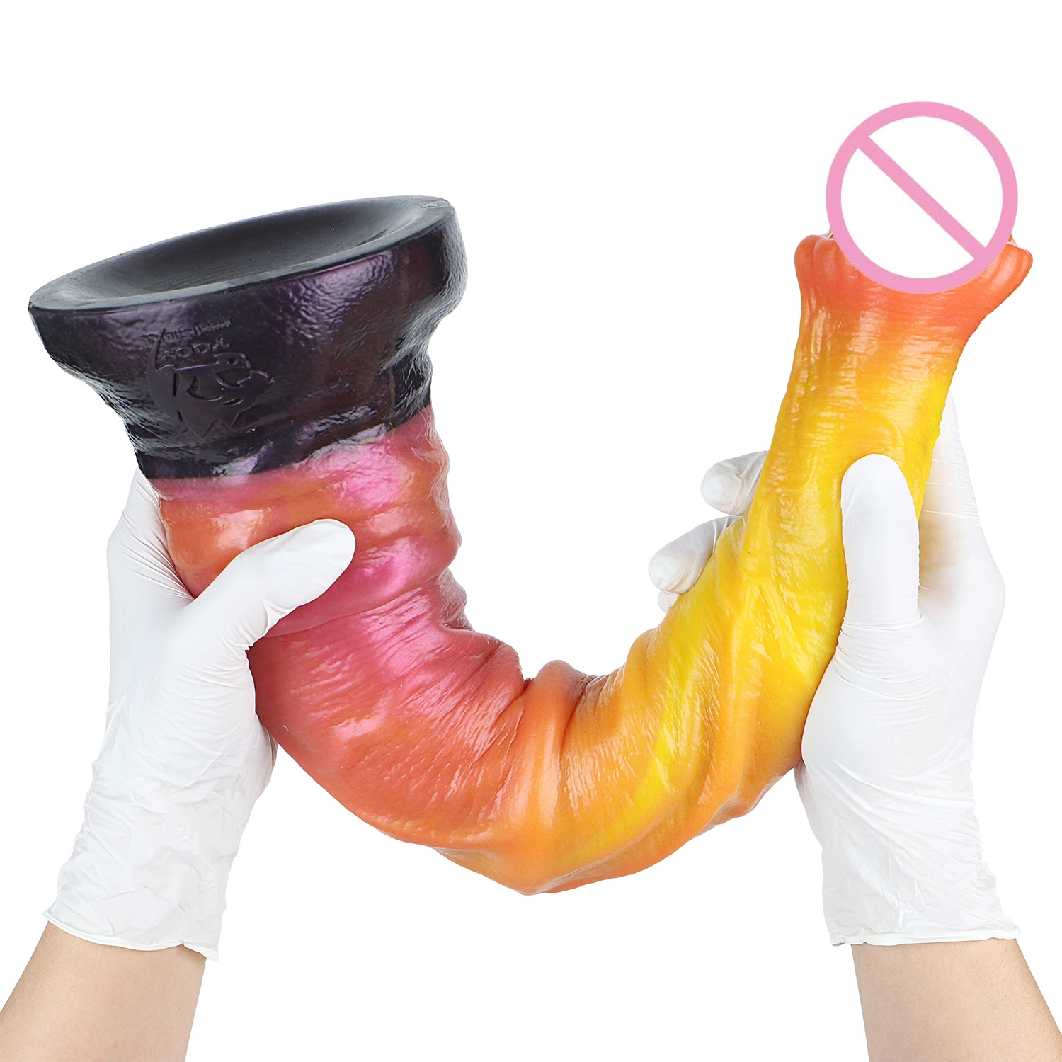 Gode Géant Cheval 44 cm avec Ventouse – Stimulateur Point G & Plug Anal Mixte