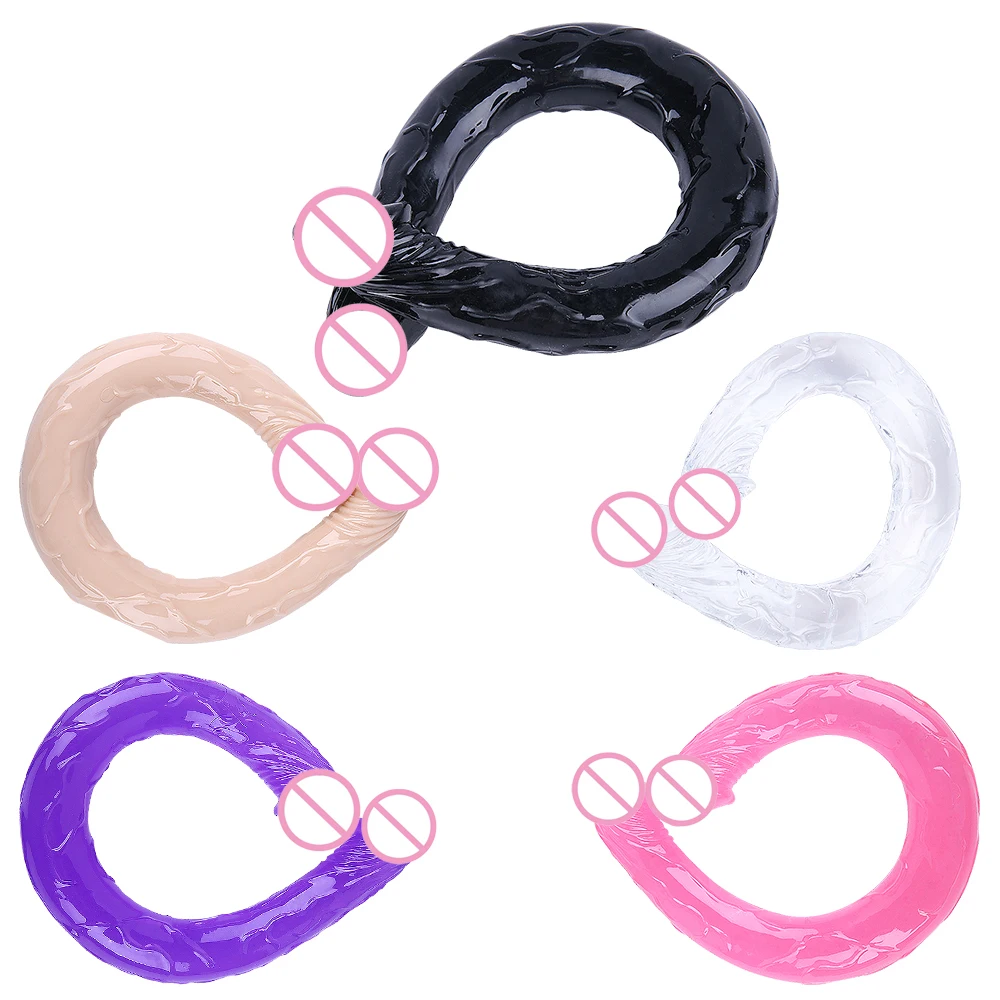 Double Gode Extra-Long en Silicone TPE Souple – Jouet Intime pour Femmes