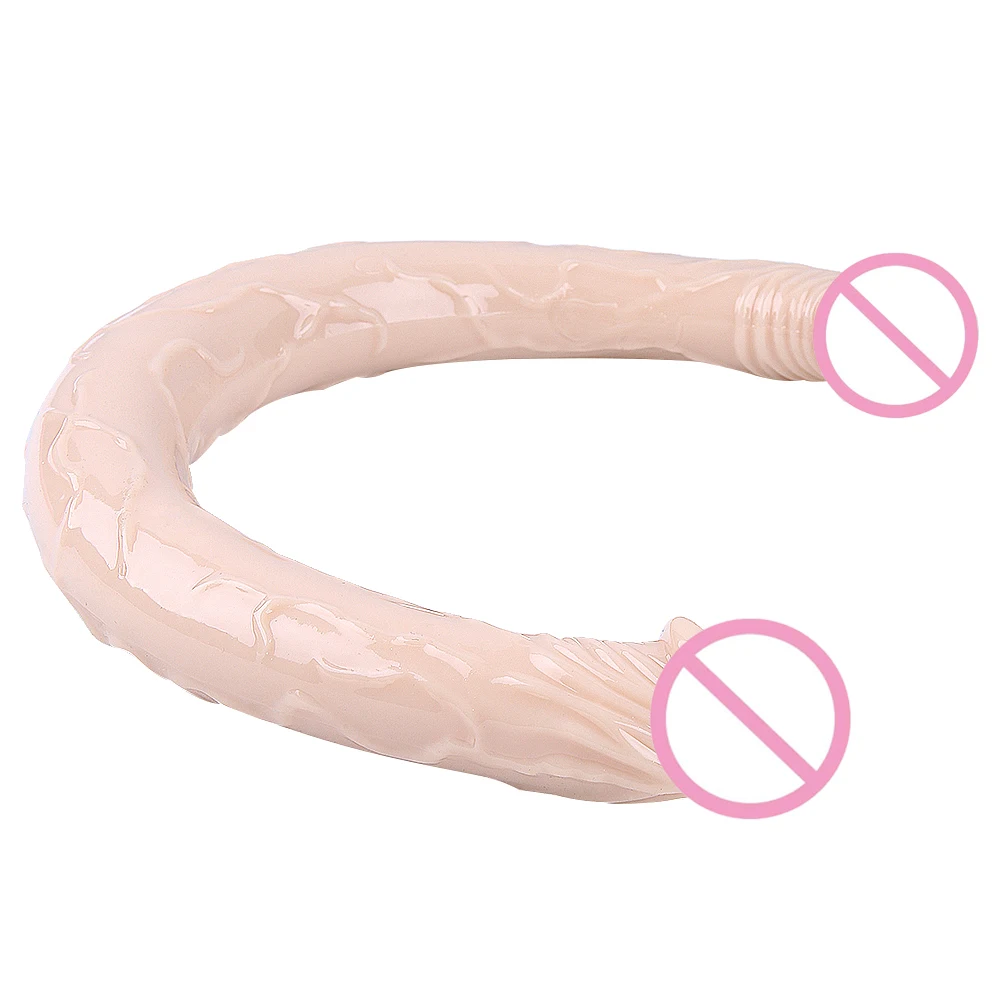 Double Gode Extra-Long en Silicone TPE Souple – Jouet Intime pour Femmes