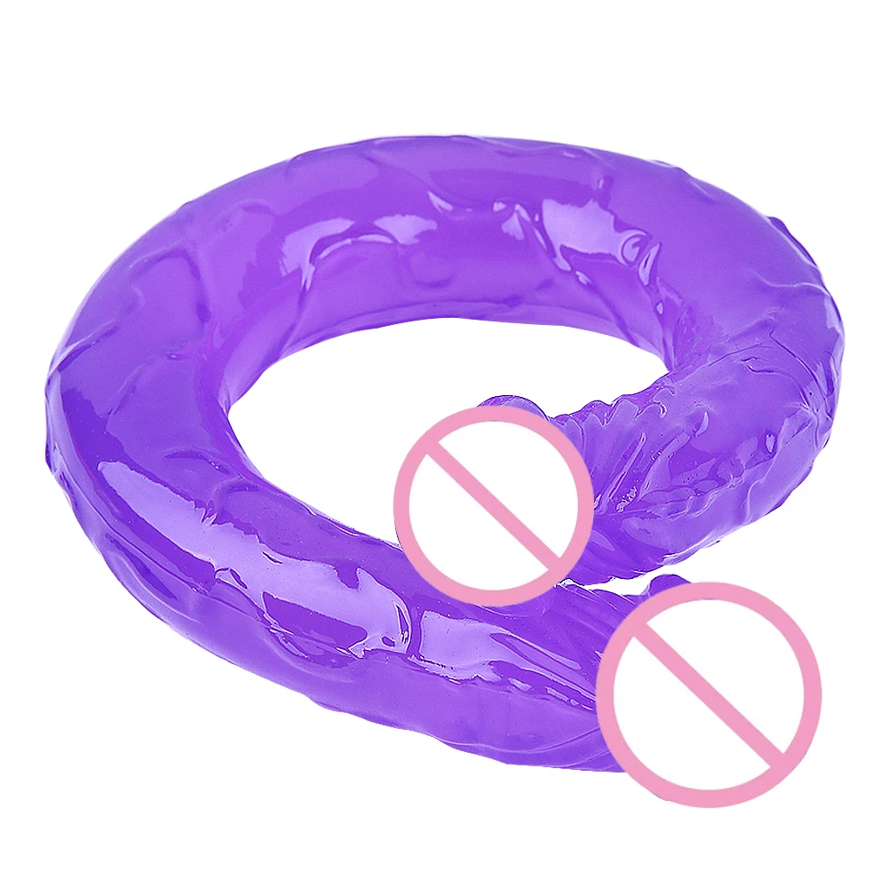 Double Gode Extra-Long en Silicone TPE Souple – Jouet Intime pour Femmes