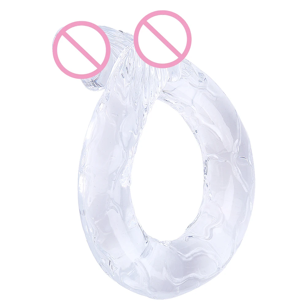 Gode double tête en U – Jouet intime souple TPE 100% étanche pour femme
