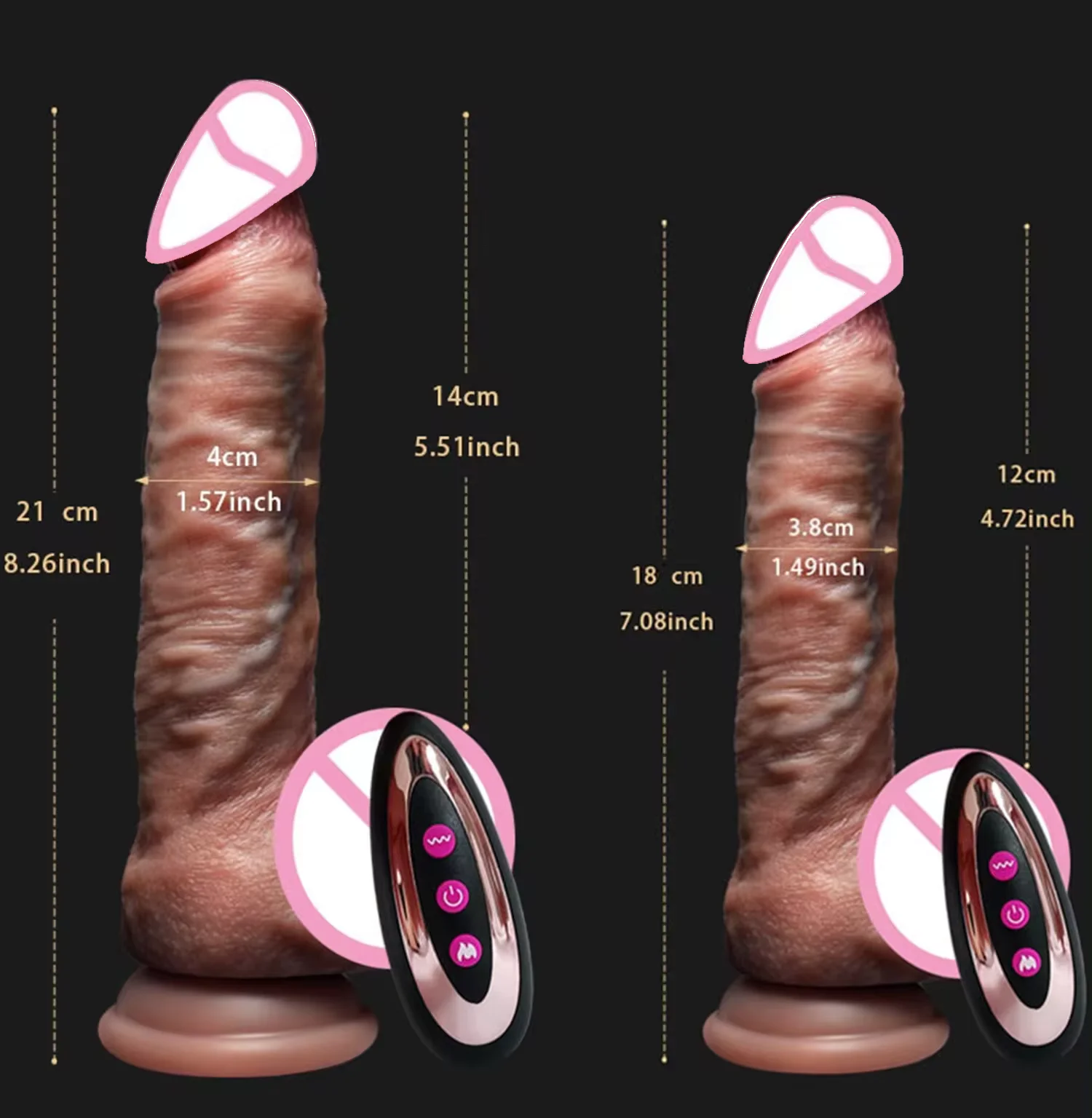 Gode Vibrant Télescopique Chauffant Gelance – Flexible & 100% Étanche, 26,5 cm
