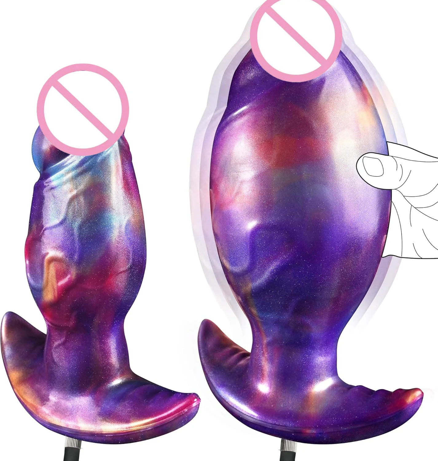 Grand gode Anal monstre fantastique extraterrestre jouets godemichet Anal gonflable Base en forme de T énorme jouet de Prostate en Silicone pour étendre le plaisir anal