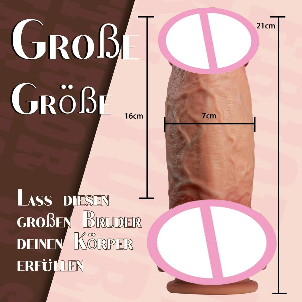 8.46 pouces réaliste énorme épais XXL gode pour les femmes doux télécommande vibrant chauffage gland potelé grand renflement réaliste énorme