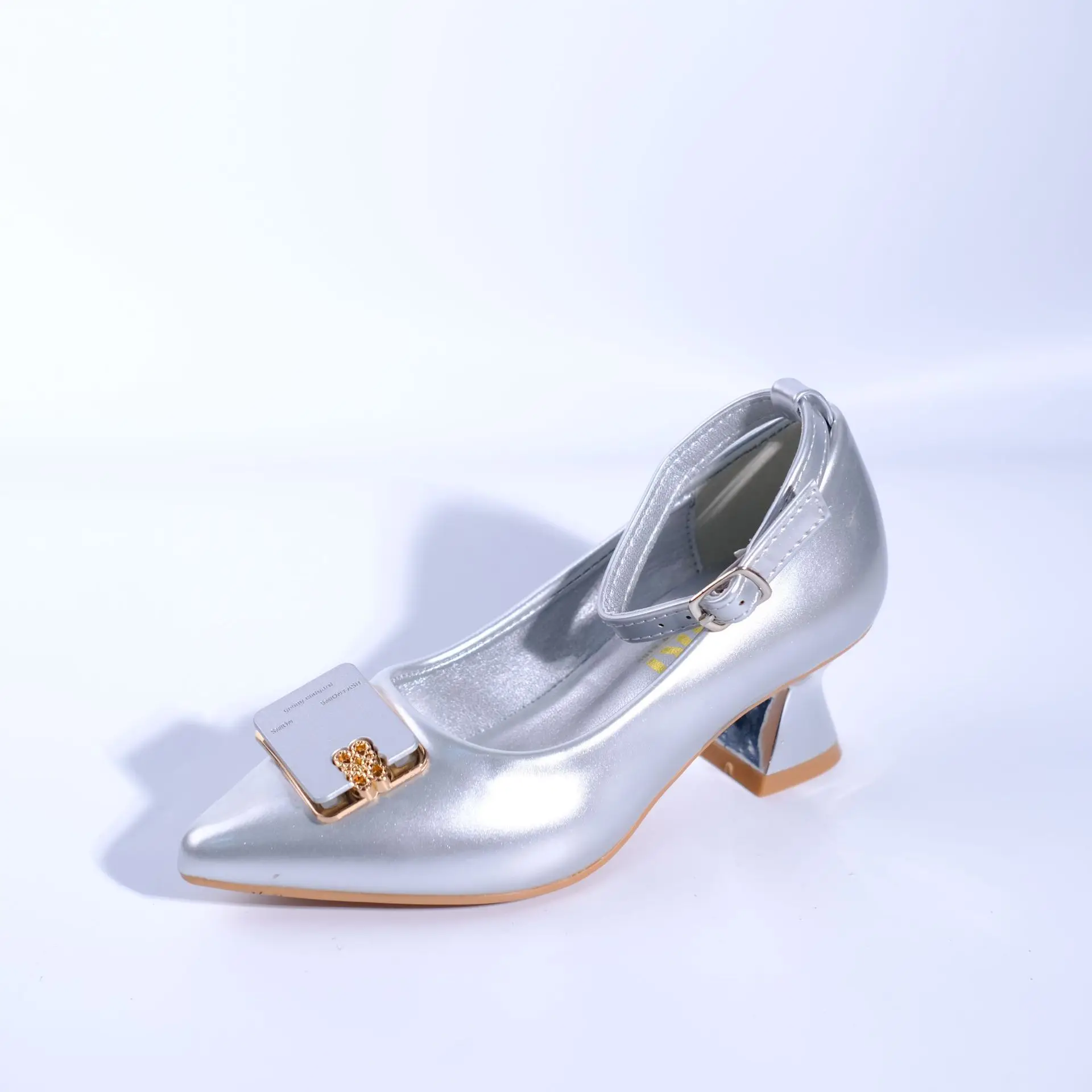 Chaussures Mary Jane Talons Hauts Strass Antidérapantes Filles | PU Brillant | Printemps-Été