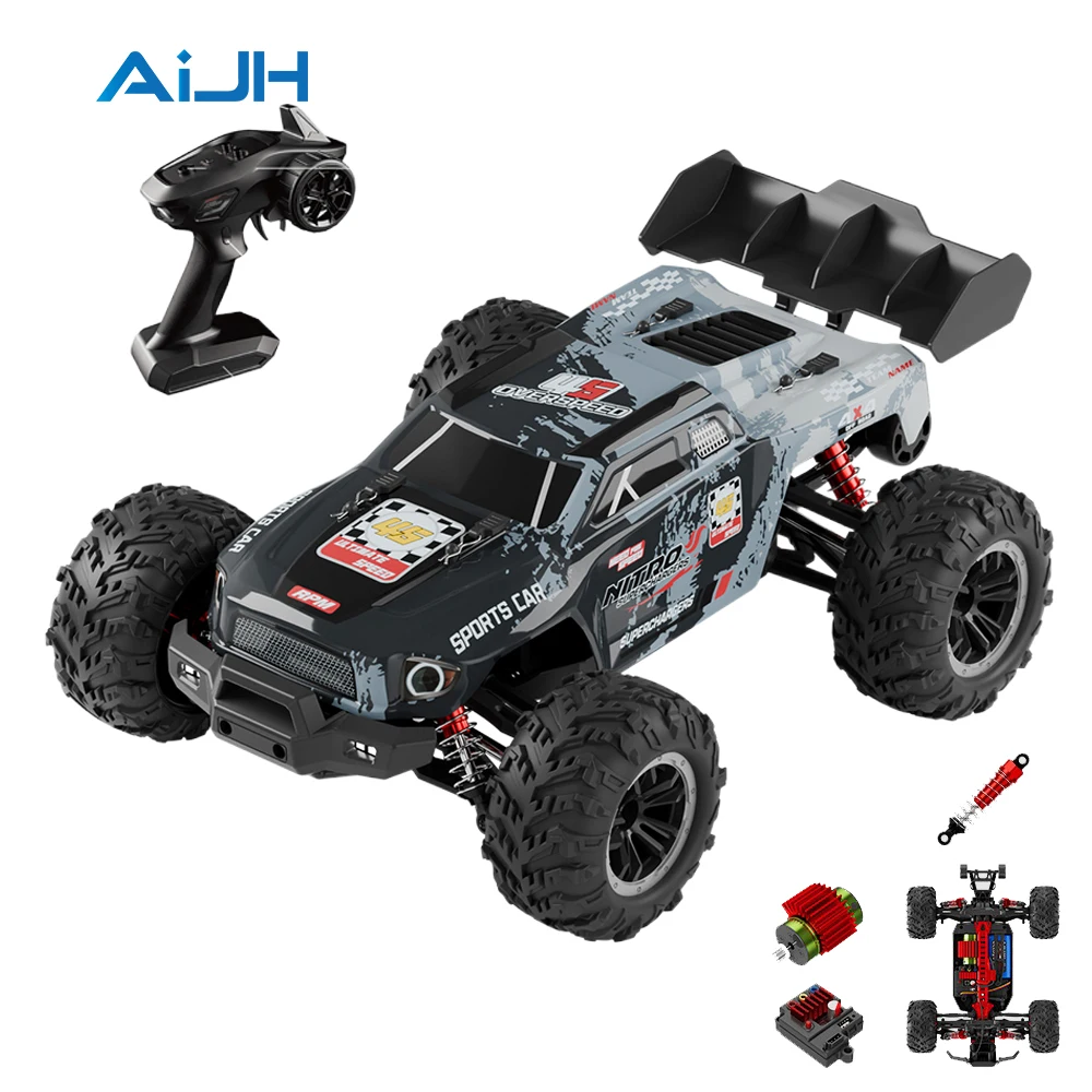 AiJH Camion RC Tout-Terrain 50KM/H Moteur Brushless 1:16 Télécommandé