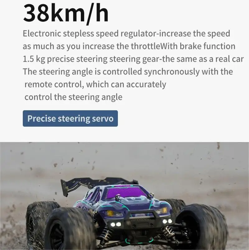 Voiture RC AiJH Tout-Terrain 1:16 – 38 km/h, Drift, Buggy Radiocommandé 4 Canaux