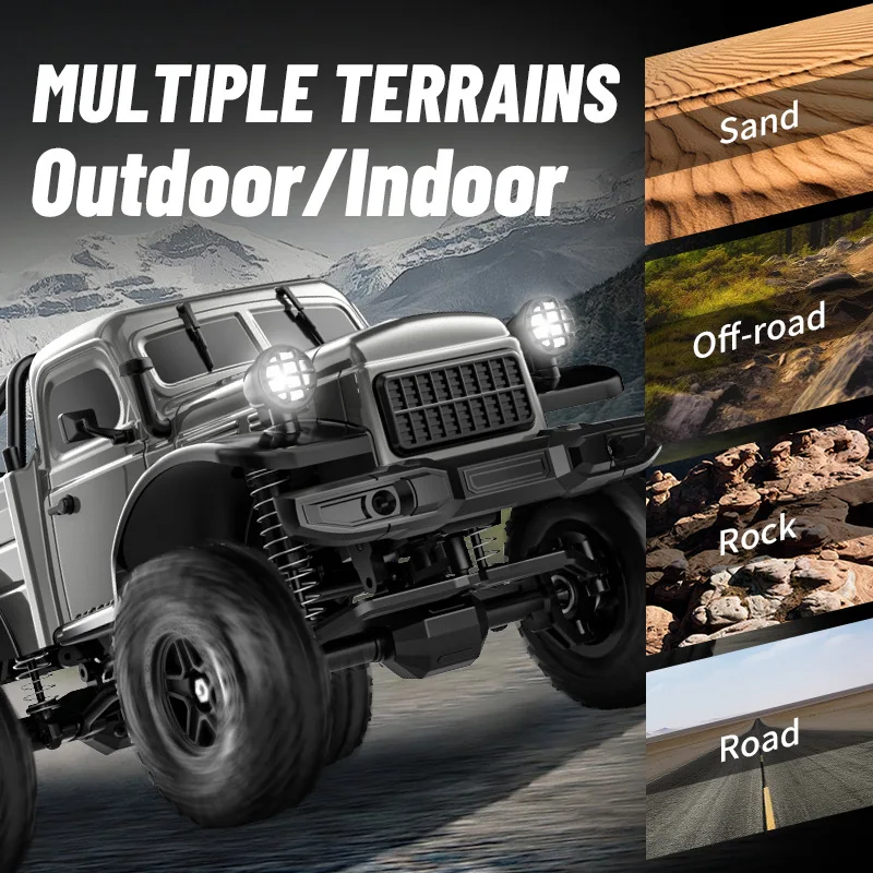 AiJH C8813 Camion RC Crawler 4x4 1:18 Télécommandé Tout-Terrain avec Lumières – Prêt à Rouler