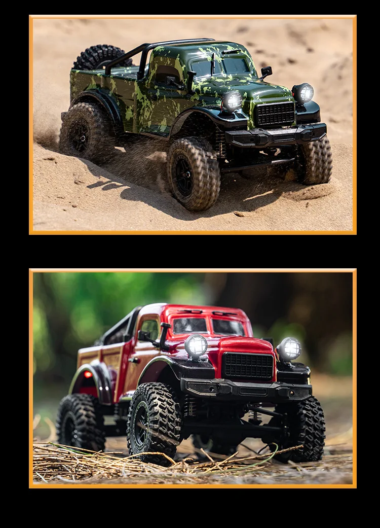 AiJH C8813 Camion RC Crawler 4x4 1:18 Télécommandé Tout-Terrain avec Lumières – Prêt à Rouler