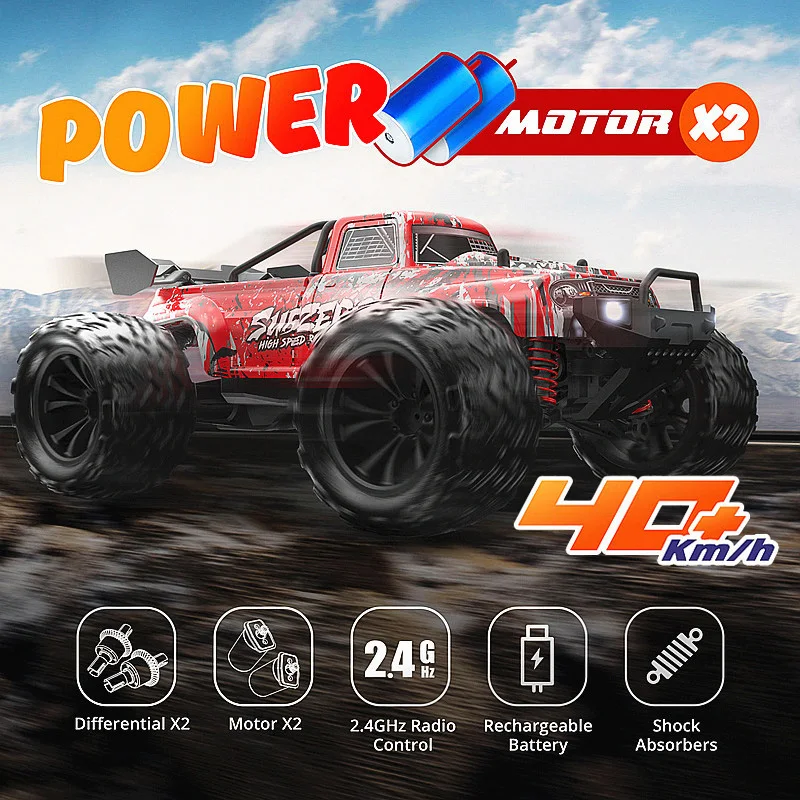 Voiture RC Tout-Terrain 4WD 1/14 Télécommande 30 km/h - Drift & Escalade Enfants