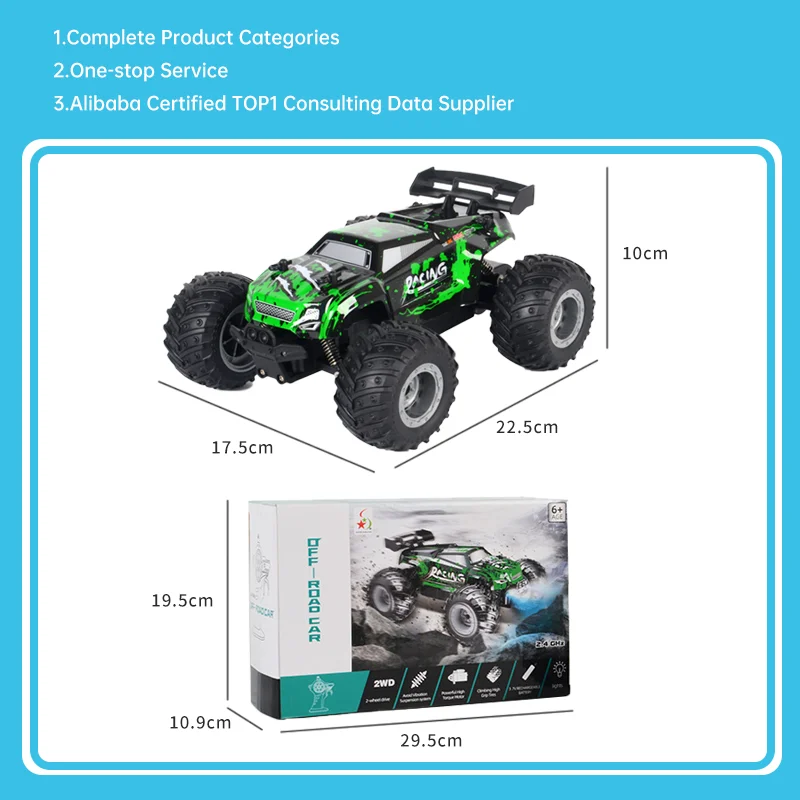Voiture RC 4x4 Tout-Terrain 1:18 Haute Vitesse – Télécommande 2.4G, Drift & Off-Road