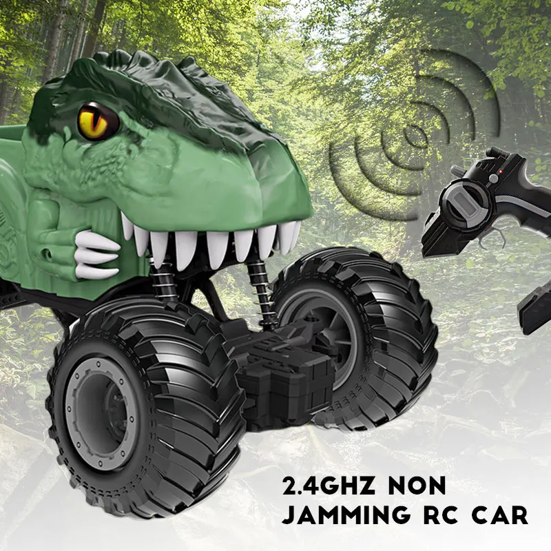Camion Dinosaure Télécommandé 2.4G avec Lumières - Tout-Terrain RC Grande Vitesse
