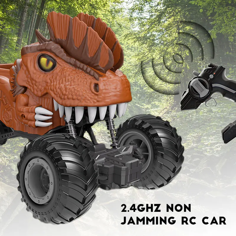 Voiture Dinosaure RC Électrique 2.4GHz – Télécommande 4 Canaux, Tout-Terrain