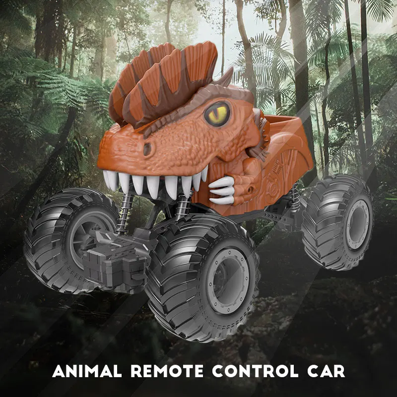 Voiture Dinosaure RC Électrique 2.4GHz – Télécommande 4 Canaux, Tout-Terrain