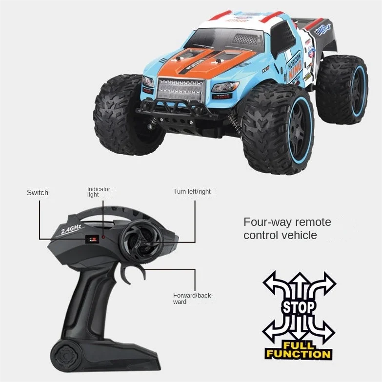Camion RC Tout-Terrain 2.4G – Pleine Fonction 12 km/h, Télécommande 30m