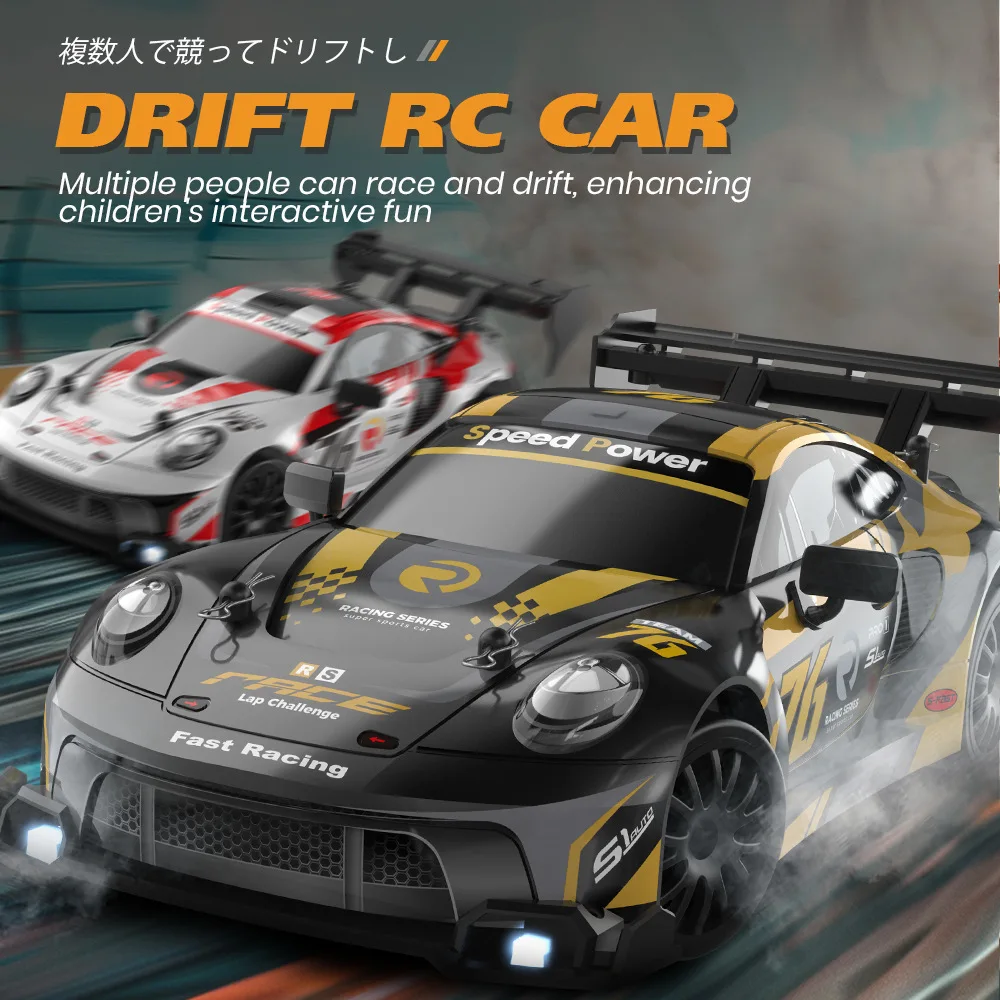 Voiture RC Drift AiJH 1:24 – Lumières LED, 4 Canaux, Prêt à Rouler