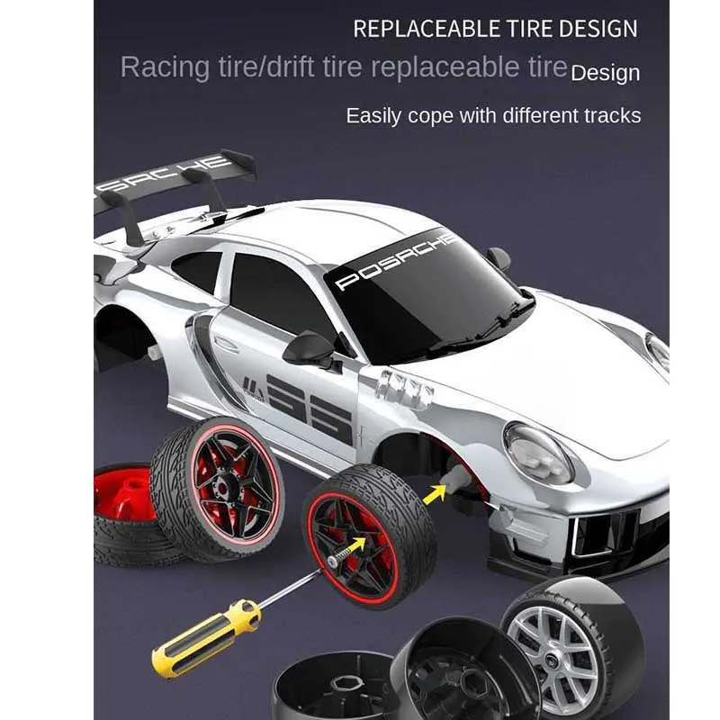 Voiture RC Drift AiJH | Haute Vitesse, Lumières LED, Pneus Dérive – Enfants & Adultes