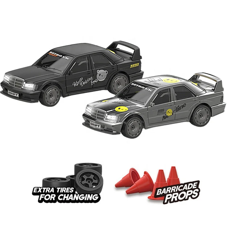 Mini Voiture RC Drift 1:43 Gyroscope ESP 4x4 Télécommande Feux LED Enfants